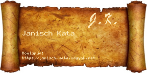 Janisch Kata névjegykártya